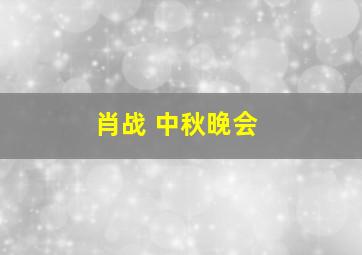 肖战 中秋晚会